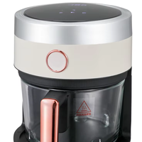 Friteuse à air chaud 3,5 L avec écran tactile, bol en verre numérique, cuisson saine sans huile, friteuse électrique à air chaud pour la cuisine domestique