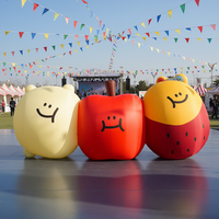 Fruits gonflables géants personnalisés en forme de pomme, poire, etc., pour la publicité et les événements