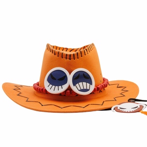 <span class=keywords><strong>Chapeau</strong></span> de cowboy occidental tendance pour homme, style japonais, cosplay, jazz, été, motif <span class=keywords><strong>Ace</strong></span> Luffy Poing de Feu, vente en gros, 1 pièce - Product Image 2