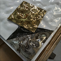 Feuille d'acier inoxydable d'ondulation d'eau estampée par couleur de miroir de 201 304 8K pour la décoration de plafond