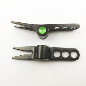 Outil de réparation de divots de golf transfrontalier en stock, fourche de putting en alliage de zinc noir/argent, outil pour terrain de golf - Product Image 5