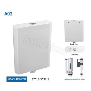 <span class=keywords><strong>Cisterna</strong></span> de Inodoro Moderna de Plástico Blanco de Doble Descarga, Montada en la Pared, Venta Directa de Fábrica, para Baño y Uso en Villas - Product Image 4