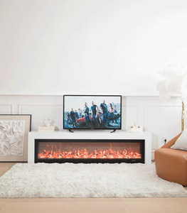 Furnitur ruang tamu <span class=keywords><strong>MDF</strong></span> besar penyangga TV kayu Modern mewah baru dengan perapian untuk kabinet TV - Product Image 6