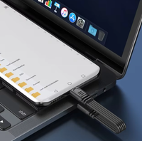 Câble de charge rapide de type C personnalisé, câble plat en silicone souple TPE, cordon d'alimentation à angle droit pour téléphone, écouteurs, charge et synchronisation des données