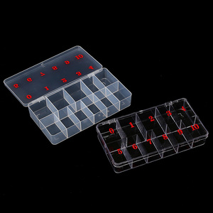 Transparent Nail Tips <b>Storage</b> <b>Box</b> Plastic Nail Art <b>Tool</b> Organizer Case - Product Image 6