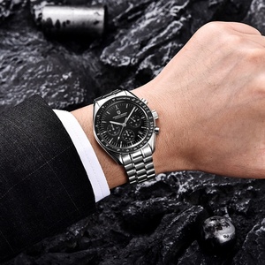 Montre PAGANI DESIGN <span class=keywords><strong>1701</strong></span> classique fabriquée en Chine, entièrement en acier inoxydable, mouvement japonais VK63, chronographe, étanche 10 ATM. - Product Image 6