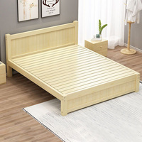 Ensemble de meubles de chambre à coucher personnalisé, design moderne multifonctionnel, cadre de lit double en bois massif, sommier de lit grand format avec tiroir