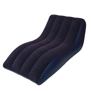 Canapé gonflable en forme de S, portable, pour le camping en plein air, canapé gonflable pliable en PVC floqué, design contemporain - Product Image 1