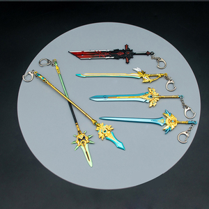 Wolf's End <span class=keywords><strong>Game</strong></span> Original <span class=keywords><strong>God</strong></span> Weapon Porte-clés en alliage métallique Couteau Porte-clés personnalisé - Product Image 2