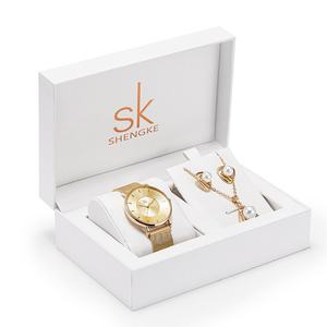 Ensemble de montres simples pour femmes nobles, bracelet en pierres précieuses noires, collier en perles, bracelet en acier inoxydable, montre à quartz, verre - Product Image 2