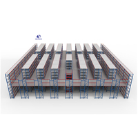 Système de rayonnage de mezzanine robuste en acier pour entrepôt, avec plateformes de stockage et rayonnages de palettes