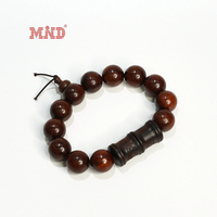 Bracelet intelligent personnalisé en perles RFID NFC 13,56 MHz, en bois de bambou, écologique et tendance