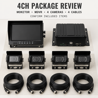 4CH 8CH AHD Mobil DVR Video Kaydedici 7" 9" IPS Ekran 1080P GPS WiFi 4G Su Geçirmez Güvenlik Kamera Sistemi Otobüs Kamyon için