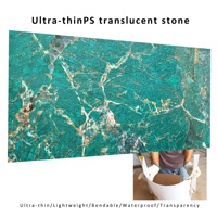 Panneau PS ultra-fin et léger pour murs et plafonds intérieurs avec veinage de marbre naturel pour la décoration d'espaces commerciaux