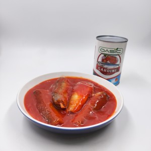 Mariscos enlatados de alta calidad Nueva temporada Sardina enlatada <span class=keywords><strong>en</strong></span> salsa de <span class=keywords><strong>tomate</strong></span> <span class=keywords><strong>con</strong></span> precio de fábrica Exportador chino - Product Image 2