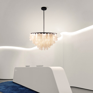 ceiling Light Decorative Modern shell E12 Lighting Modern Round Luxury Pendant Light Chandelier for Living Room - Product Image 5