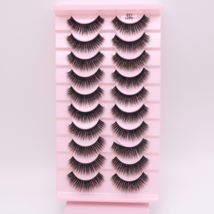 Mi giả <span class=keywords><strong>2025</strong></span> mới, 10 đôi, 18mm, 6D, lông vũ mềm mại, làm thủ công, kiểu dáng thanh mảnh, giống lông chồn, 12mm, dải đầy đủ, trang điểm tổng hợp - Product Image 6