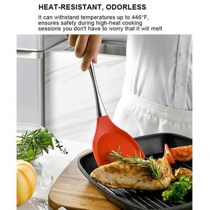 ชุดเครื่องครัวซิลิโคนคุณภาพสูง Kaimi พร้อมด้ามจับสแตนเลส ชุดอุปกรณ์อบขนมสำหรับทำอาหารที่บ้าน - Product Image 3