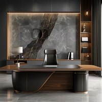 Bureau de direction moderne de luxe, ergonomique, en bois, en MDF, pour le bureau, la maison, le salon, en solde