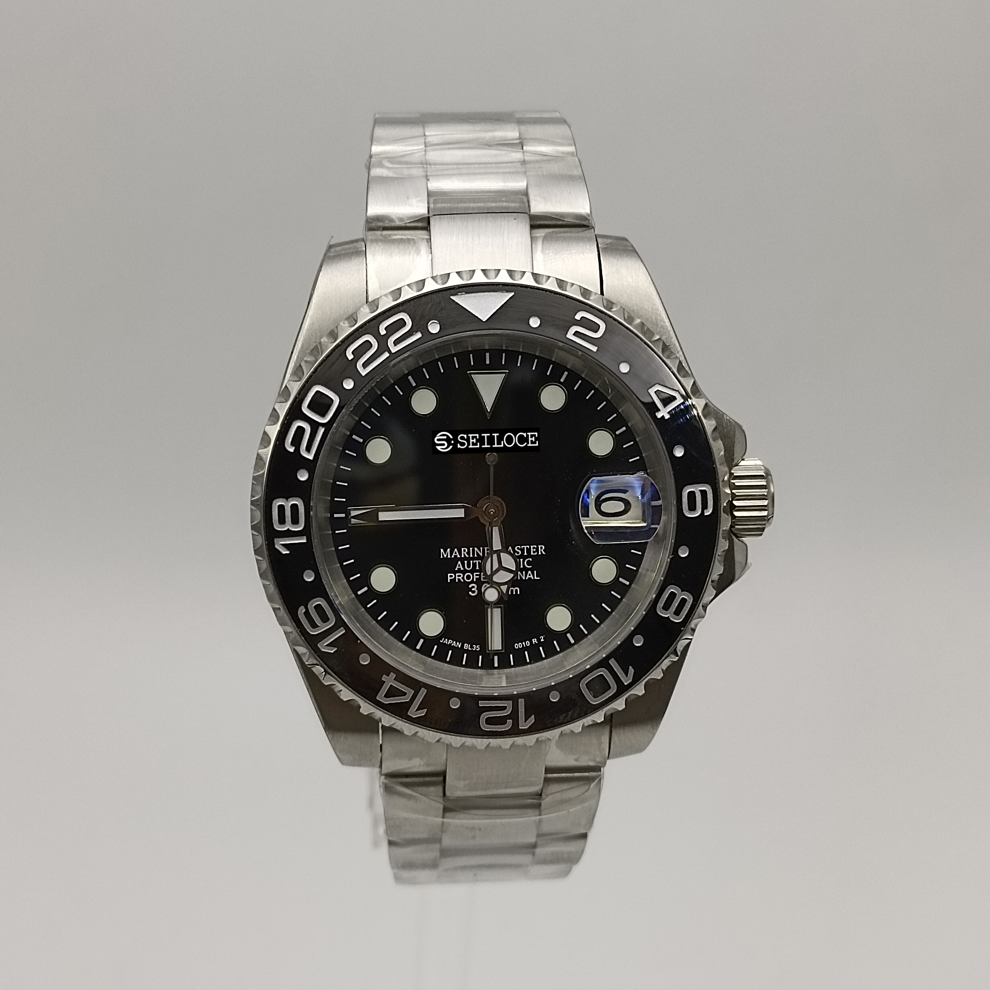 Silver Case+Black Dial