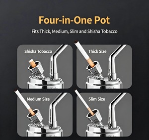 Zabo Four-in-One <b>Water</b> Pipe Stainless Steel <b>Filter</b> Drink <b>Bottle</b> With Straw Modern Design Black Nickel Plated Circular Shape - Product Image 6