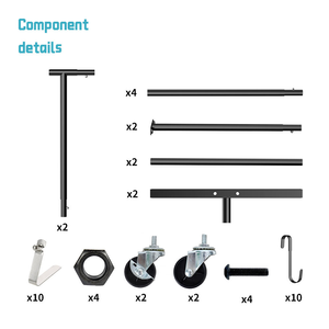 Bán Buôn Có Thể Tháo Rời Kim Loại Giáng Sinh Trang Trí Vớ Hiển Thị Sàn Đứng Rack Với Hooks - Product Image 3