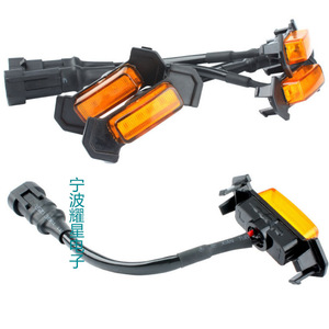 Feux de jour à LED jaunes 16-19 pouces pour véhicule tout-terrain, lampe de calandre avant, corps en plastique, alimentation CC - Product Image 2