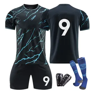 Hot selling breathable player edition black men's club player top tier football uniform fan football equipment