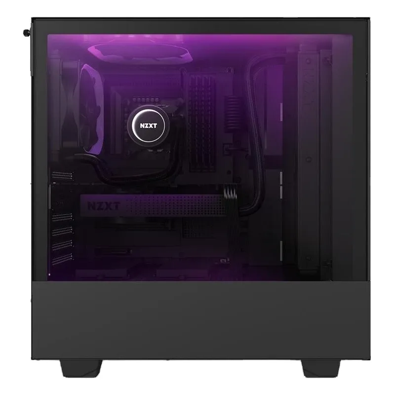 Casing komputer H510 Elite black RGB, casing menara tengah PC Gaming