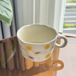 Taza de Cerámica con Diseño Novedoso de Lazo y Arcoíris para Mujer, Segura para Oficina, Capacidad de 300ml, para Verano y Otoño, para Celebridades de Internet - Product Image 6