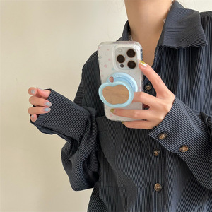 Glitter Star Mirror Magnetic <b>Holder</b> Phone Case Sweet Women Protective Cover For <b>iPhone</b> 16ProMax 15 14 13 - Product Image 2