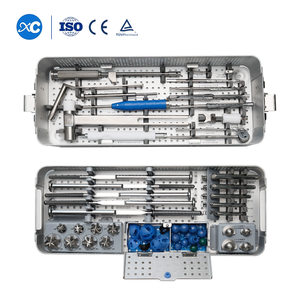 Prótesis de Cadera <span class=keywords><strong>Total</strong></span> Tipo A de Acero Inoxidable 4 # -10 #   Conjunto de Instrumentos para Implantes Quirúrgicos Ortopédicos Veterinarios - Product Image 1