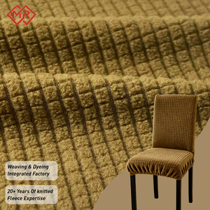 Giá Tốt 160GSM 100% Polyester Waffle Ngô Hạt Dứa Drop-Needle Jacquard Cực Fleece Vải Dệt Kim Cho Sofa Bìa - Product Image 1