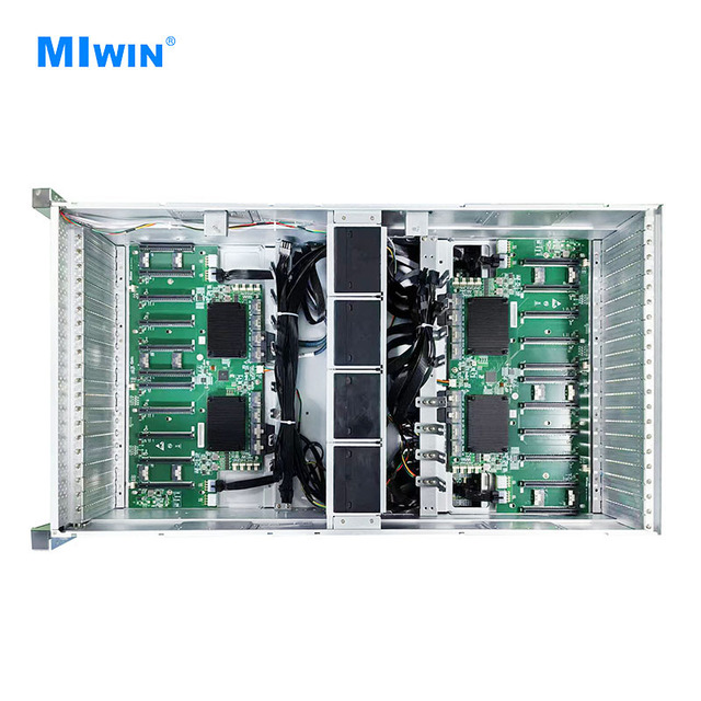 Custom 4U 16 Card JBOG 20 PCIE 4.0 X16 Slots GPU Extension BOX 16 GPU Card Expansion Chassis 4U Server GPU BOX for Deep Seek