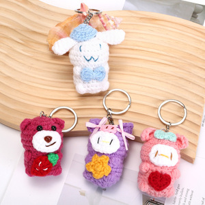 Portachiavi con Bambola in Filato Lavorato a Mano, Design Originale, <span class=keywords><strong>Orsetto</strong></span> Carino, Accessorio per Borsa - Product Image 3