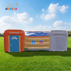 Parcours d'obstacles gonflable WINSUN commercial, ignifuge, imperméable, sans plomb, en PVC, avec labyrinthe et échappement d'incendie, certifié CE - Product Image 1