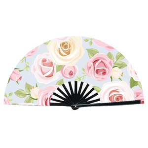 Abanico de mano colorido plegable, personalizado, de baile, de color, venta directa de fábrica - Product Image 1