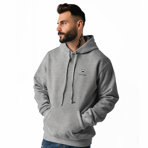 Sudaderas con capucha y sudaderas de hombre de talla grande con logotipo personalizado para deportes al aire libre 240g Sudadera pesada de algodón 100% personalizada para hombre - Product Image 4