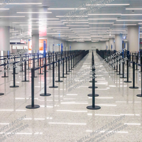 Barrière de ceinture rétractable de contrôle des files d'attente pour aéroport