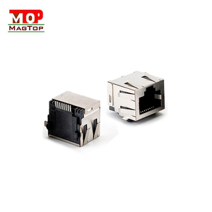 Conector RJ45 blindado multipuerto <span class=keywords><strong>2x1</strong></span> 10/100 Base TX para montaje en PCB de red Ethernet, del fabricante - Product Image 1
