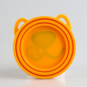 Dog Face Cartoon Design Silicone Kitchen Can Cover Airtight Travel Pet Food <b>Container</b> Lid with Injection Morden Style - Product Image 4