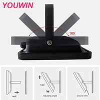 Projecteur LED extérieur YOUWIN IP66 étanche 10W RGB avec télécommande en aluminium certifié CE ROHS Options AC