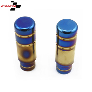 Auso-Racing Aluminum Gear <b>Knob</b> 10Cm Universal Car <b>Shift</b> Lever Blue Gold Plated Rustproof - Product Image 1
