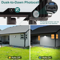 Reflector LED de 55W IP65 de Alta Luminosidad, Ángulo de Haz de 120°, Regulable con Fotocélula, Montaje en Pared para Almacén/Patio/Jardín/Garaje