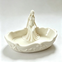Fournisseur de pots à bougies en céramique, sculpture de déesse, récipient décoratif pour bougies, bol à bougies en céramique luxueux en relief pour la décoration de la maison et les cadeaux