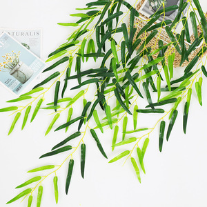 Feuilles de saule artificielles Stupid Bird 30cm-100cm en plastique pour décoration extérieure et intérieure, accessoires végétaux pour plafond - Product Image 4