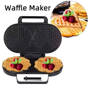 New Design 2026 High-Grade Mini <b>Waffle</b> Donut Sandwich <b>Maker</b> Multifunctional Stainless Steel Electric Plate for Household Use - Product Image 5