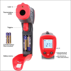 Termómetro Infrarrojo de Alta Calidad con Forma de Pistola, Rango de Temperatura -50~380 °C, Termómetro sin Contacto para la Industria - Product Image 4