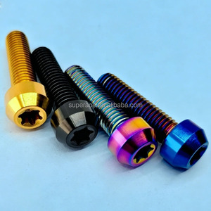 Tornillos Torx de Titanio GR5 de Alta Resistencia, Color Azul y Dorado Quemado, M6 M8 M10, para Bicicletas de Montaña/Carretera - Product Image 2