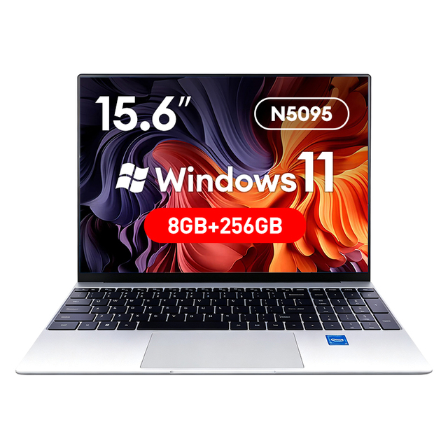 New 15.6 Inch Intel Celeron N5095 Laptop 8GB RAM 256GB SSD FHD Notebook Computer